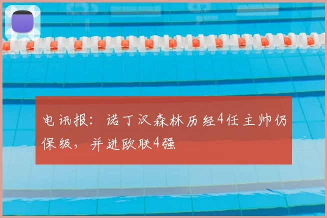 电讯报：诺丁汉森林历经4任主帅仍保级，并进欧联4强
